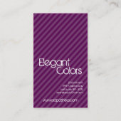 Paarse Stripe Make-up Artist Palette Visitekaartje (Achterkant)