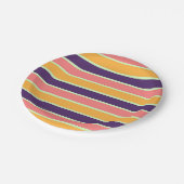 PAARSE STRIPE MIX PAPIEREN BORDJE (Gekanteld)