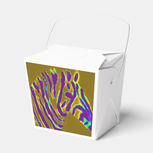 Paarse stripe zebra bedankdoosjes (Voorkant Zijde)