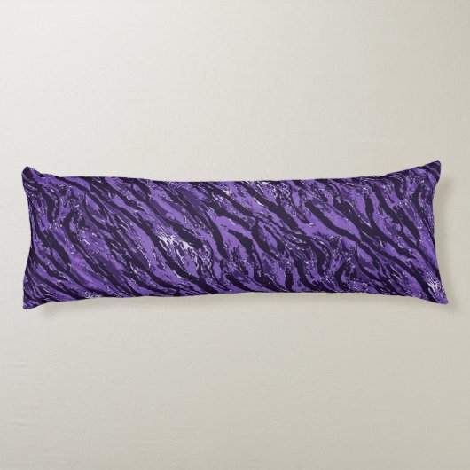 Paarse Striped Camo Lichaamskussen (Achterkant)