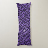 Paarse Striped Camo Lichaamskussen (Achterkant (Verticaal))