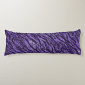 Paarse Striped Camo Lichaamskussen (Voorkant)
