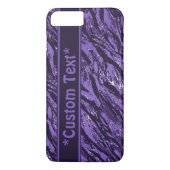 Paarse striped camo met aangepaste tekst Case-Mate iPhone case (Achterkant)