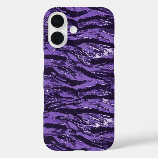 Paarse Striped Camo Phone Case (Achterkant)
