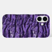Paarse Striped Camo Phone Case (Achterkant (horizontaal))