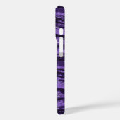 Paarse Striped Camo Phone Case (Achterkant / Links)