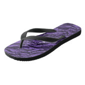 Paarse Striped Camo Teenslippers (Schuin)