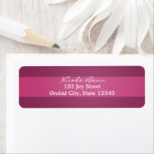 Paarse striped Chic Invitation Adresetiketten Etiket (Insitu)
