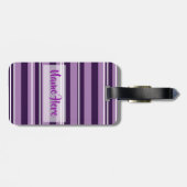 Paarse stripes Bagagelabels (Achterkant horizontaal)