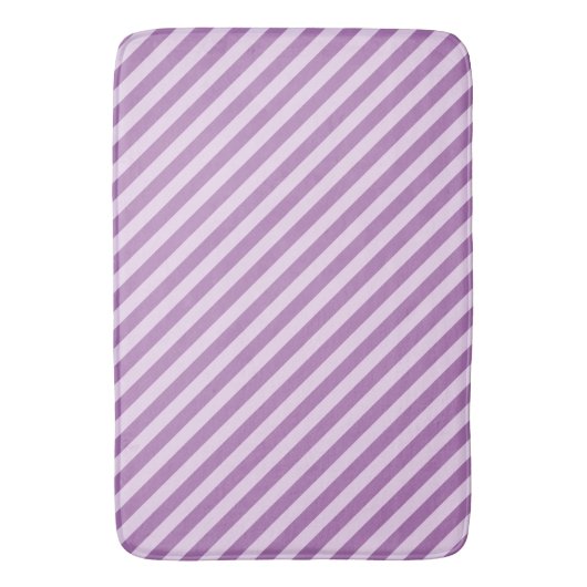 Paarse Stripes Bath Mat (Voorkant Verticaal)