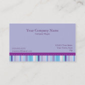 Paarse Stripes Elegant Visitekaartje (Achterkant)