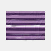 Paarse stripes Fleece Blanket (Voorkant (Horizontaal))
