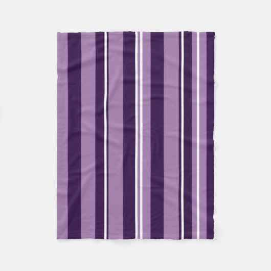 Paarse stripes Fleece Blanket (Voorkant)