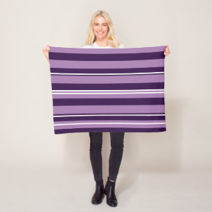 Paarse stripes Fleece Blanket Deken