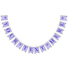 Paarse Stripes & Flowers Sjabloon Swallowtail Vlaggetjes