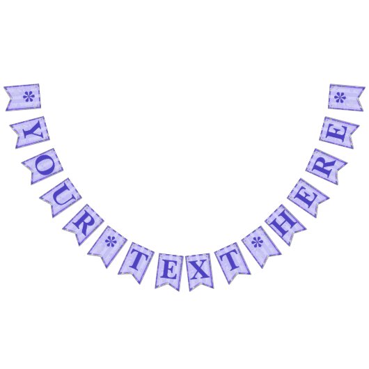 Paarse Stripes & Flowers Sjabloon Swallowtail Vlaggetjes (Alle)