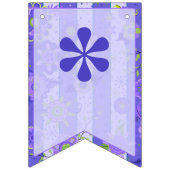 Paarse Stripes & Flowers Sjabloon Swallowtail Vlaggetjes (Eerste vlag)