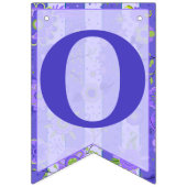 Paarse Stripes & Flowers Sjabloon Swallowtail Vlaggetjes (Derde vlag)