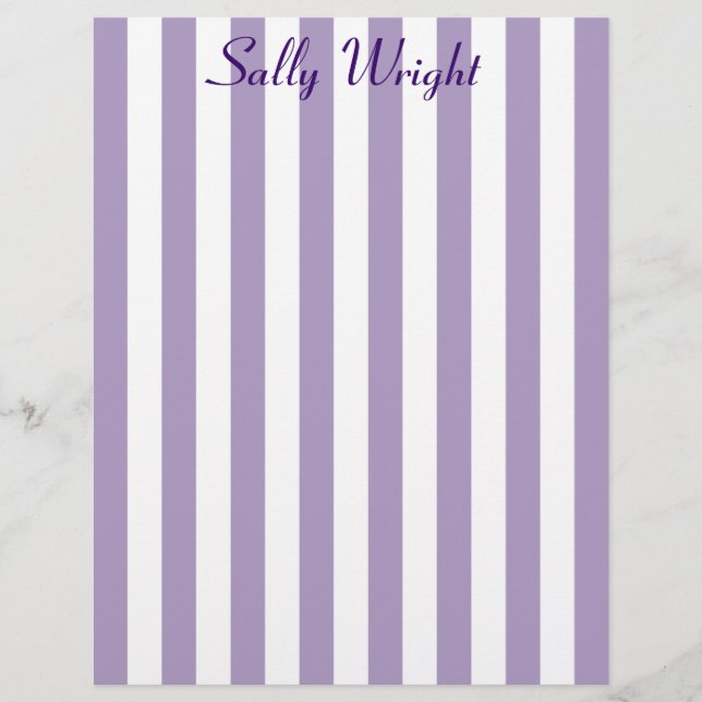 Paarse Stripes Letterhead (Voorkant)