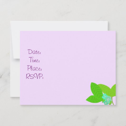 Paarse Stripes Monkey Baby shower Uitnodiging (Achterkant)