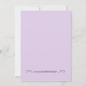 Paarse Stripes Waterverf Baby Uitnodiging (Achterkant)