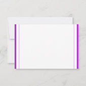 Paarse Stripes Weddenschapskaart RSVP Kaartje (Achterkant)