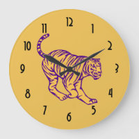 Paarse Stripes Wilde Cat Tiger Illustratie