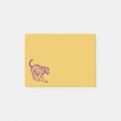 Paarse Stripes Wilde Cat Tiger Illustratie Post-it® Notes (Voorkant)