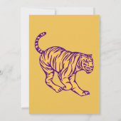 Paarse Stripes Wilde Kat Tiger Generische Partij Kaart (Achterkant)