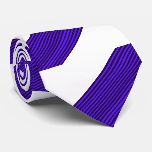 Paarse Stripey Necktie Stropdas (Opgerold)