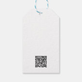 Paarse stripheld verjaardag cadeaulabel (Achterkant)