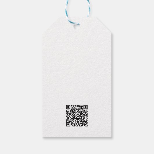 Paarse stripheld verjaardag cadeaulabel (Achterkant)