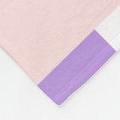 Paarse strips, strips, lijnen, Jouw naam Fleece Deken (Hoek)