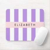 Paarse strips, strips, lijnen, Jouw naam Muismat (Met muis)