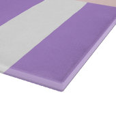 Paarse strips, strips, lijnen, Jouw naam Snijplank (Hoek)