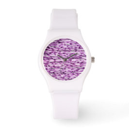 Paarse strips voor Abstracte Waterverf Horloge