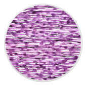 Paarse strips voor Abstracte Waterverf Keramische Knop (Voorkant)