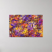 Paarse Stro Splatter Abstract Canvas Afdruk (Voorkant)