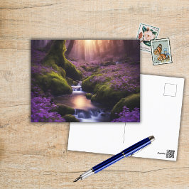 Paarse stroom briefkaart