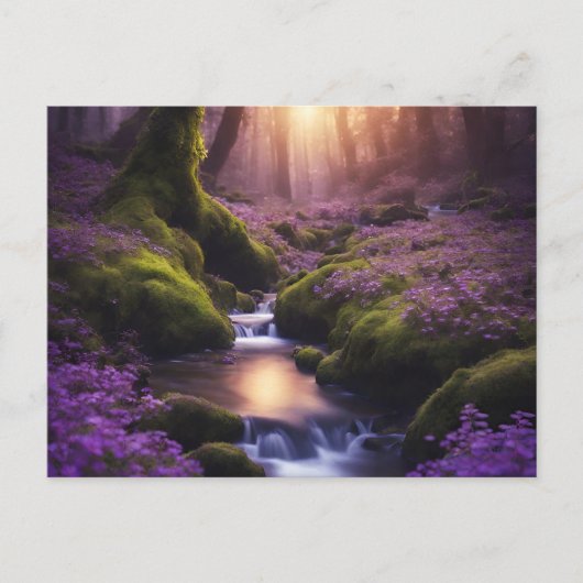 Paarse stroom briefkaart (Voorkant)