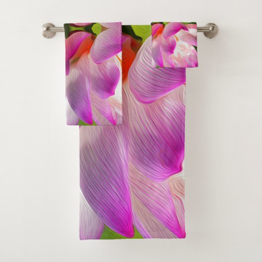 PAARSE STROOM - fractale kunst - Bad Handdoek (Insitu)