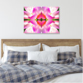 PAARSE STROOM - fractale kunst - Canvas Afdruk (Insitu (Slaapkamer))