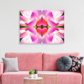 PAARSE STROOM - fractale kunst - Canvas Afdruk (Insitu (Woonkamer))