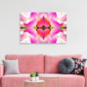 PAARSE STROOM - fractale kunst - Canvas Afdruk (Insitu (Woonkamer))