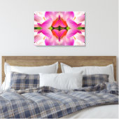 PAARSE STROOM - fractale kunst - Canvas Afdruk (Insitu (Slaapkamer))