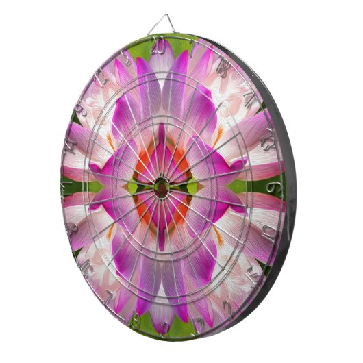 PAARSE STROOM - fractale kunst - Dartbord (Voorkant Rechts)
