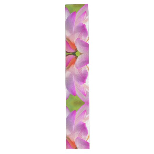 PAARSE STROOM - fractale kunst - Lange Tafelloper (Voorkant)