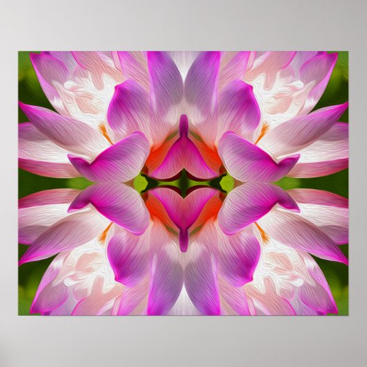 PAARSE STROOM - fractale kunst - Poster (Voorkant)