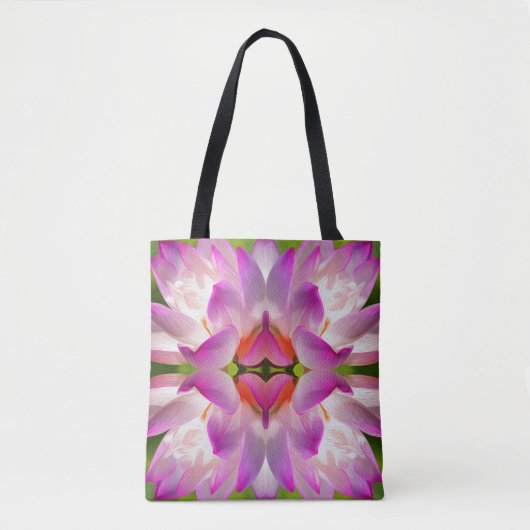 PAARSE STROOM - fractale kunst - Tote Bag (Voorkant)