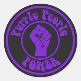 Paarse stroom ronde sticker